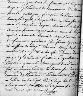 Hyperlinked excerpt from an Online document at LAC about Petitpas, Nicolas